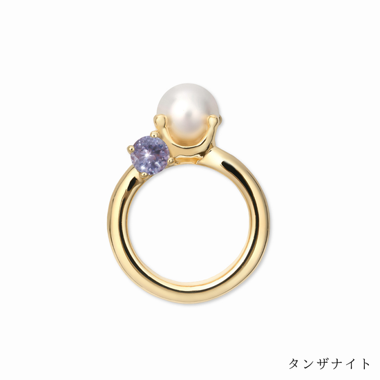 [誕生石]【baby Ring】パールベビーリング gold (受注商品)