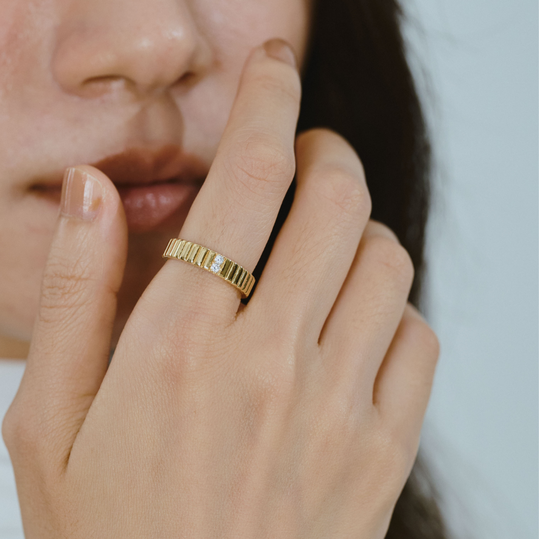 【bonbon】ツードットリング gold