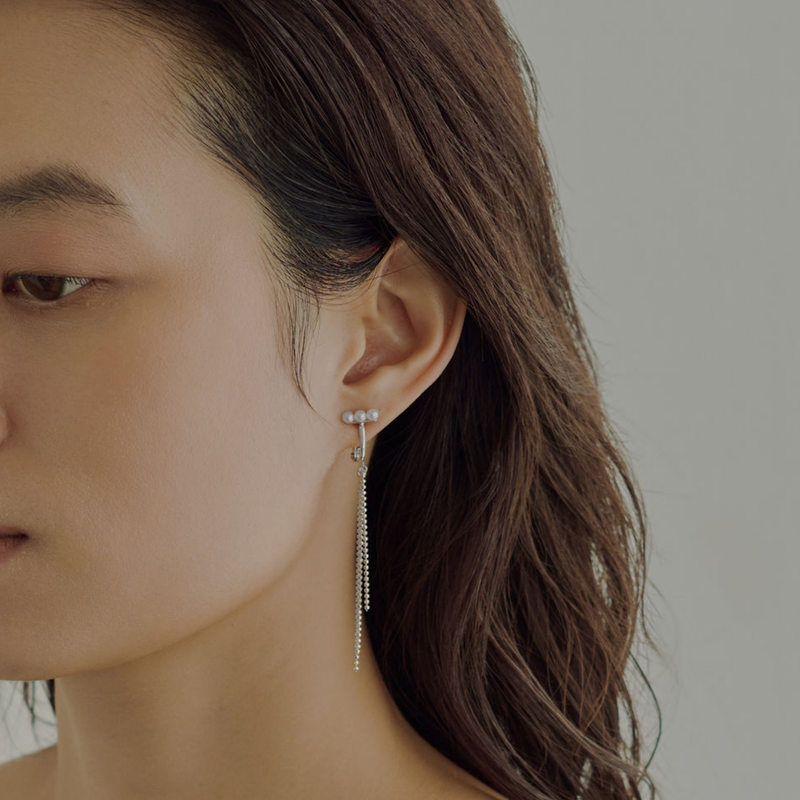 【link】シャンデリアチェーンイヤリング silver