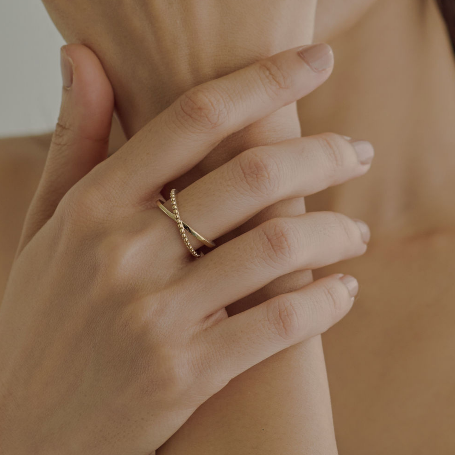 【dressing】レイヤードリング・クロス gold