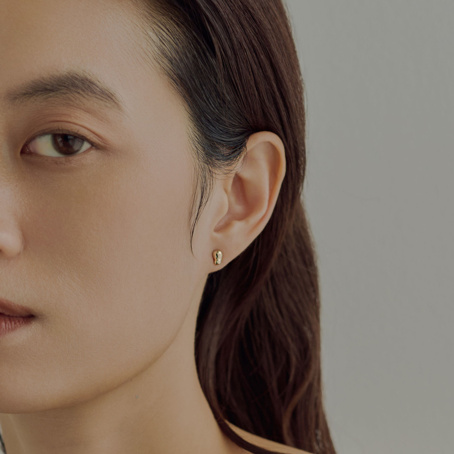 [hello] Drop earrings gold