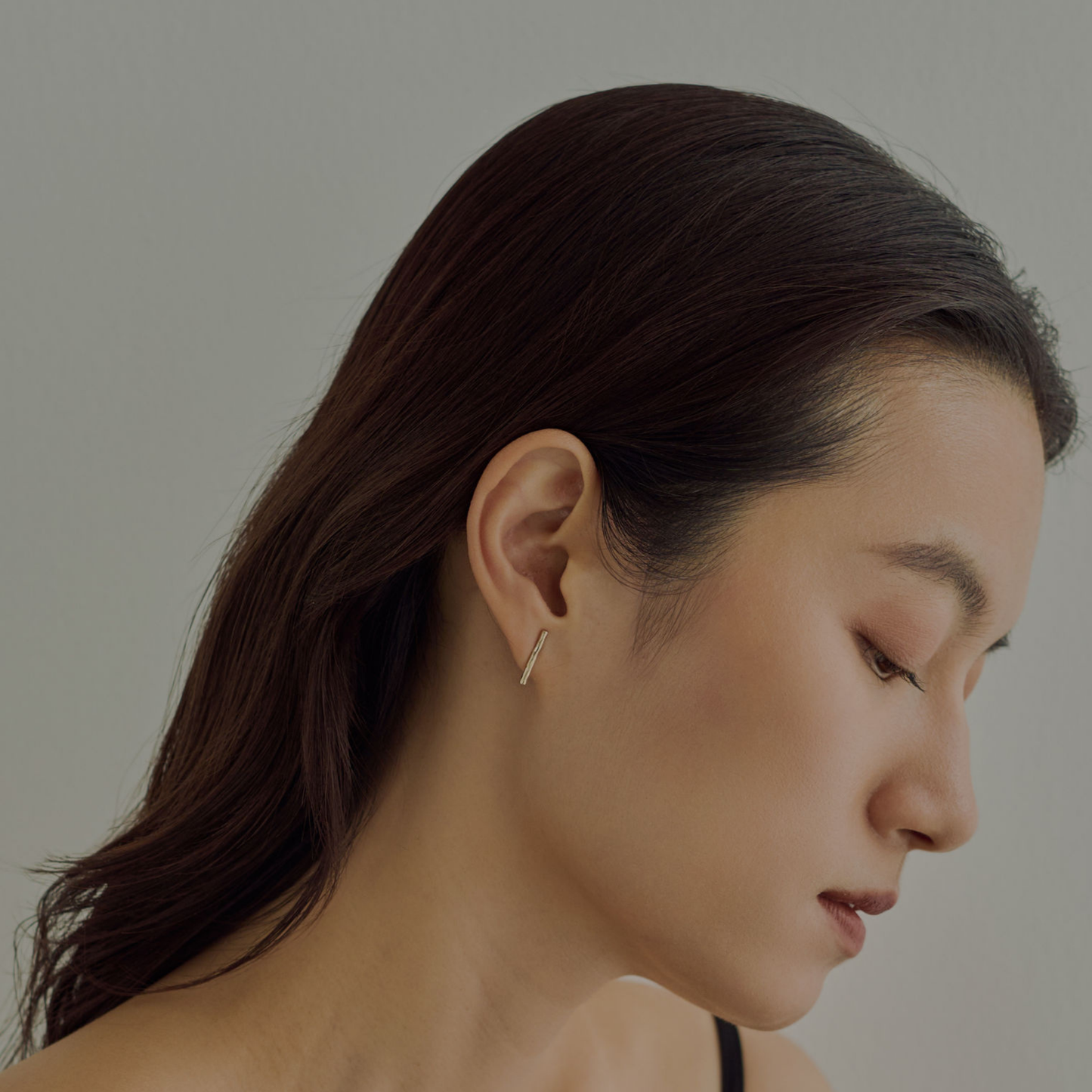 [hit] Rough bar earrings gold