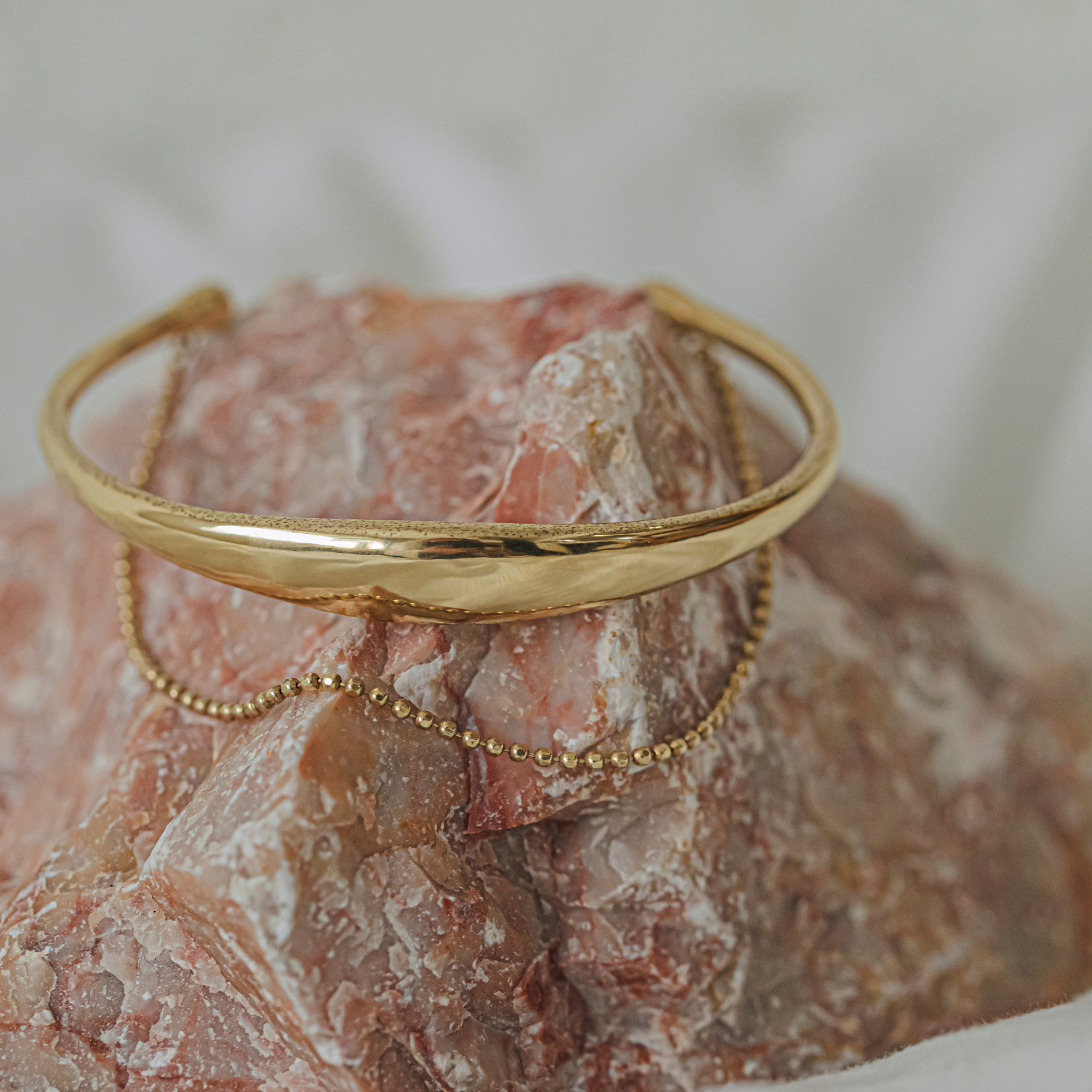 【link】カットボールチェーン＆バングル gold