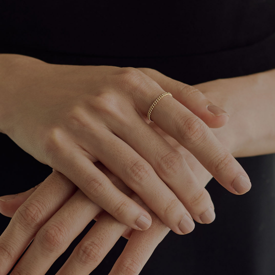 【dressing】レイヤードリング・キヘイチェーン-M gold