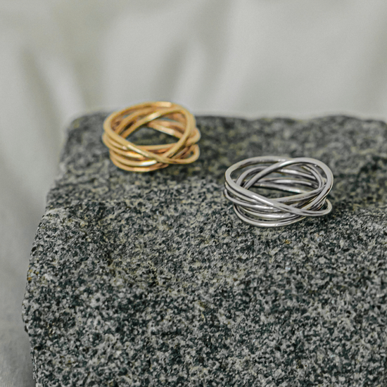 [hornet] spiral ring gold