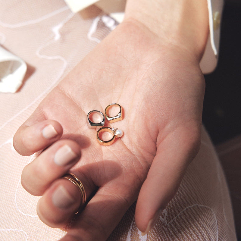[誕生石]【baby ring】シグネットベビーリング gold (受注商品)