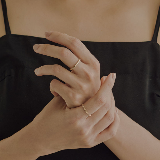 【dressing】レイヤードリング・キヘイチェーン-M gold
