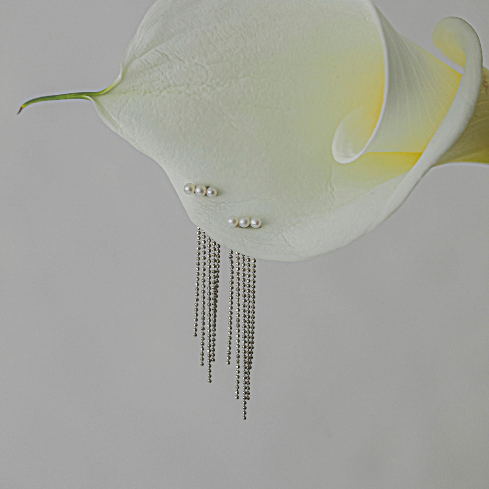 【link】シャンデリアチェーンピアス silver