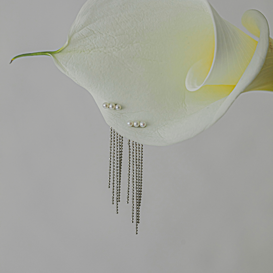 【link】シャンデリアチェーンピアス silver