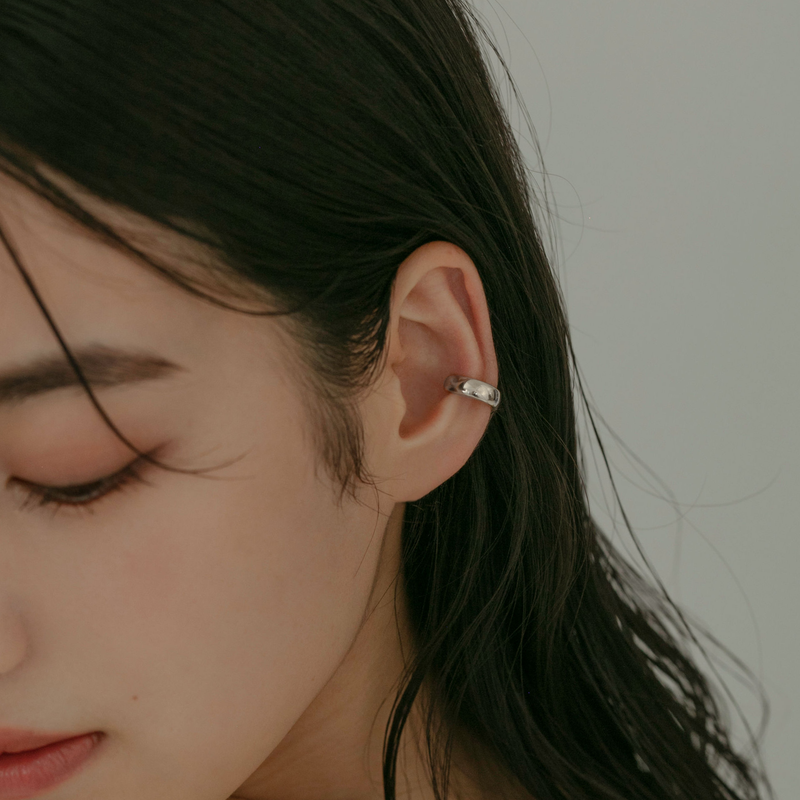 [home] Straight ear cuff silver