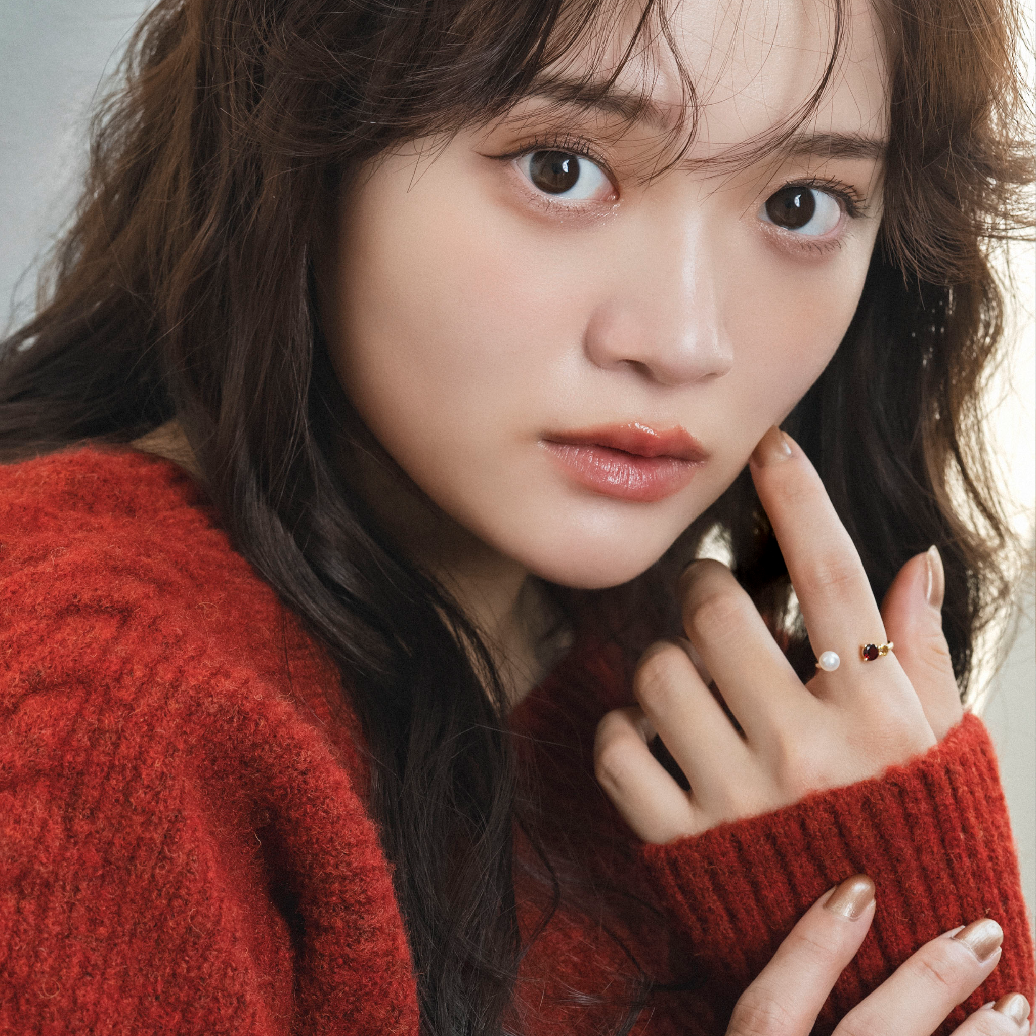 【Karin Takubo × h..】カラーストーンメランジュリング gold