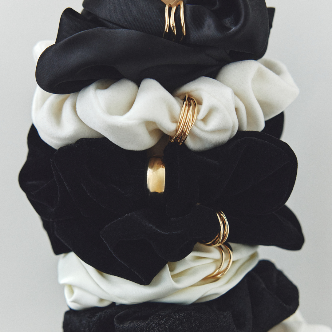 [Birthstone] [fav] Stone &amp; Pearl Ear Cuff Gold