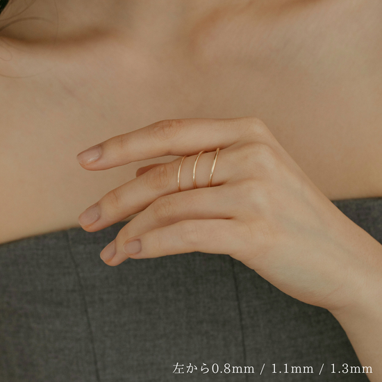 [K10]【true】ゴールドラインリング1.1㎜