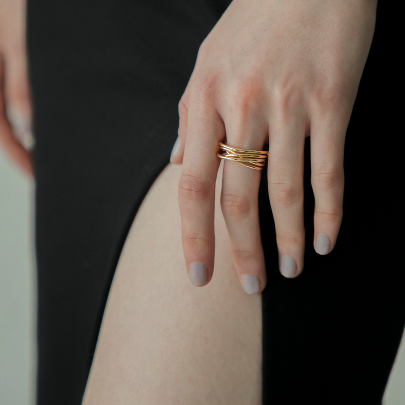 【hornet】スパイラルリング gold