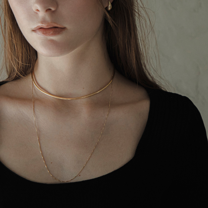 【anchor】チェーンネックカフ2.5mm gold