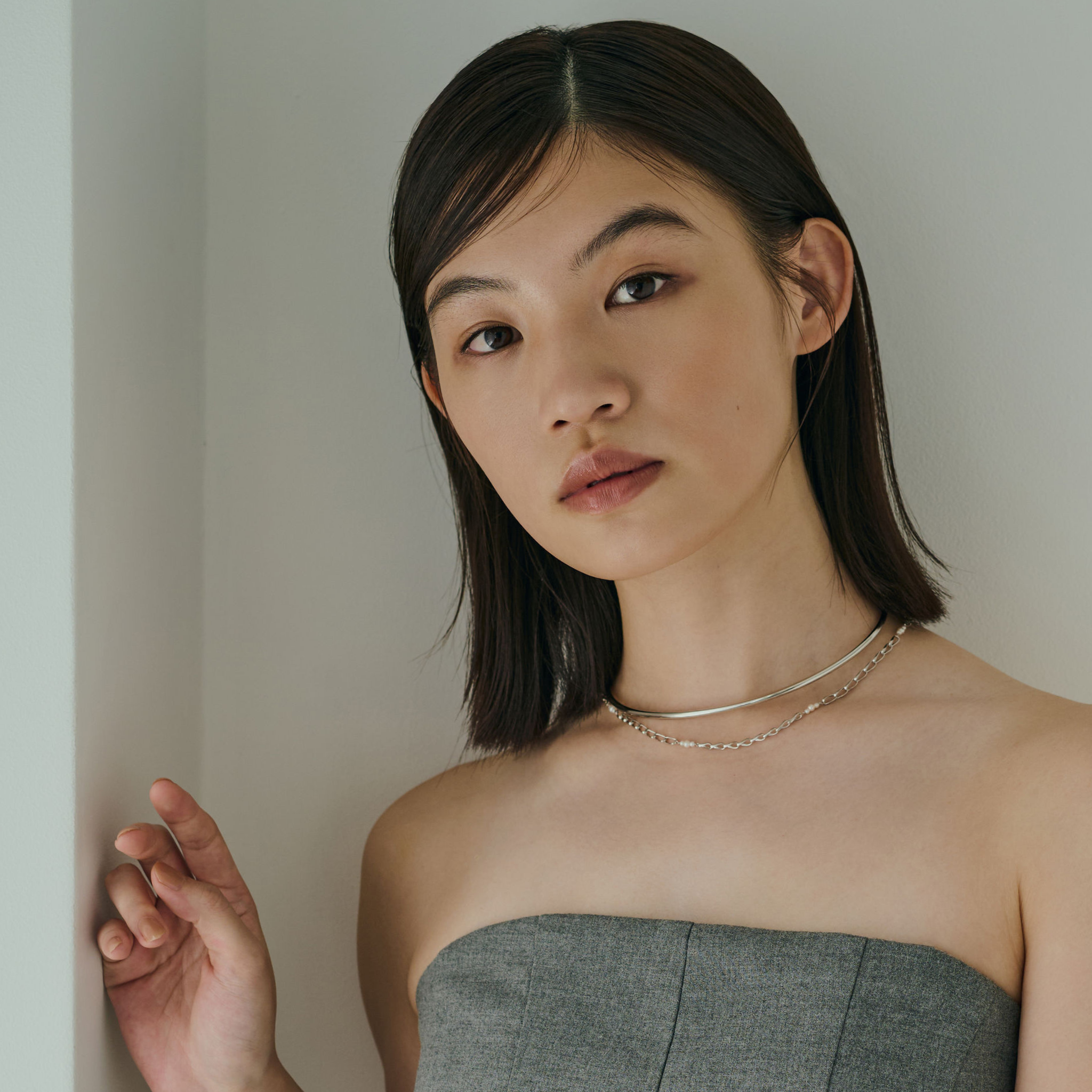 【anchor】スムースネックカフ3.0mm silver