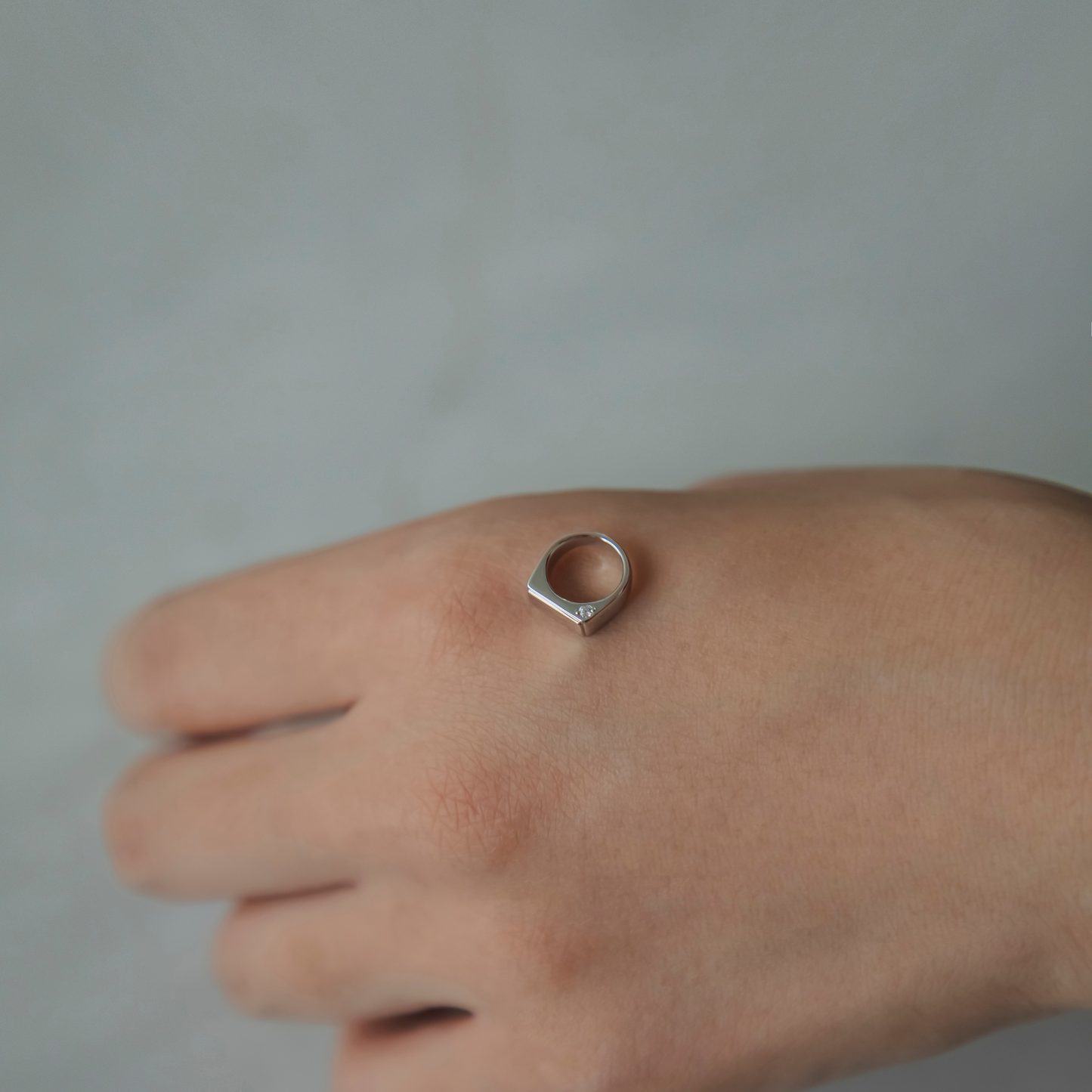 [誕生石]【baby ring】シグネットベビーリング silver (受注商品)