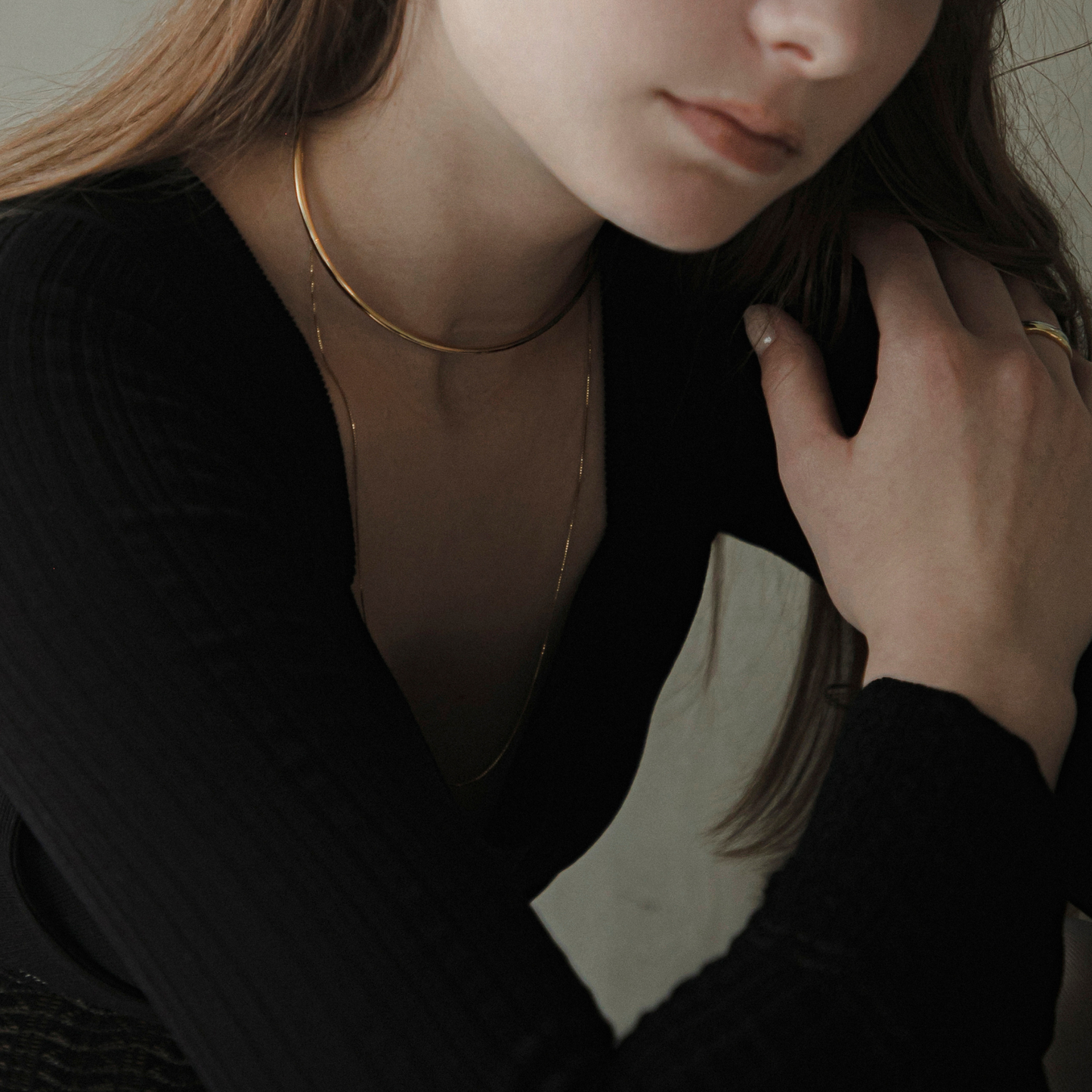 【anchor】チェーンネックカフ2.5mm gold