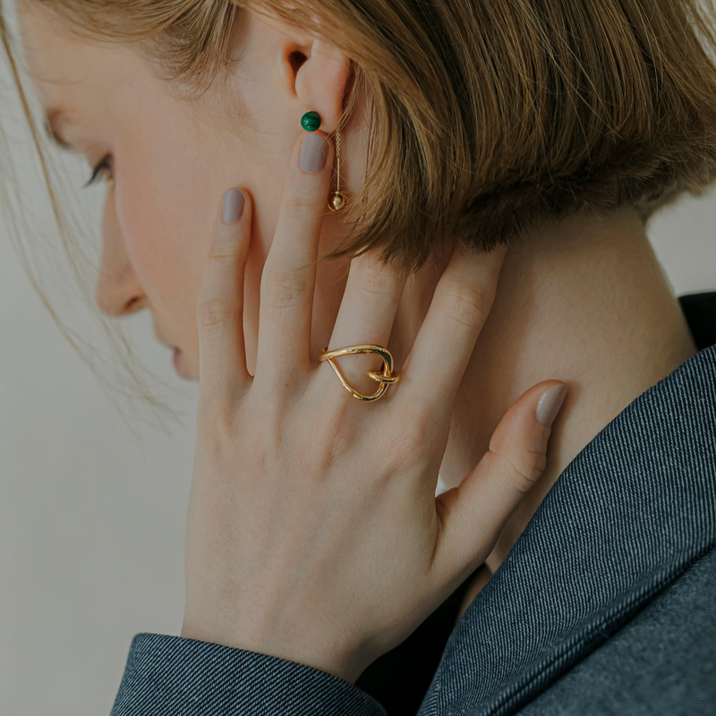 【harbinger】チェイスフリーサイズリング gold