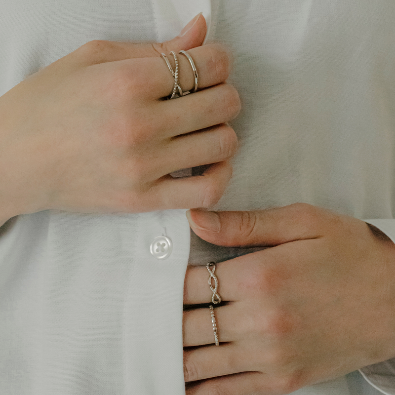 【dressing】レイヤードリング・ドット silver