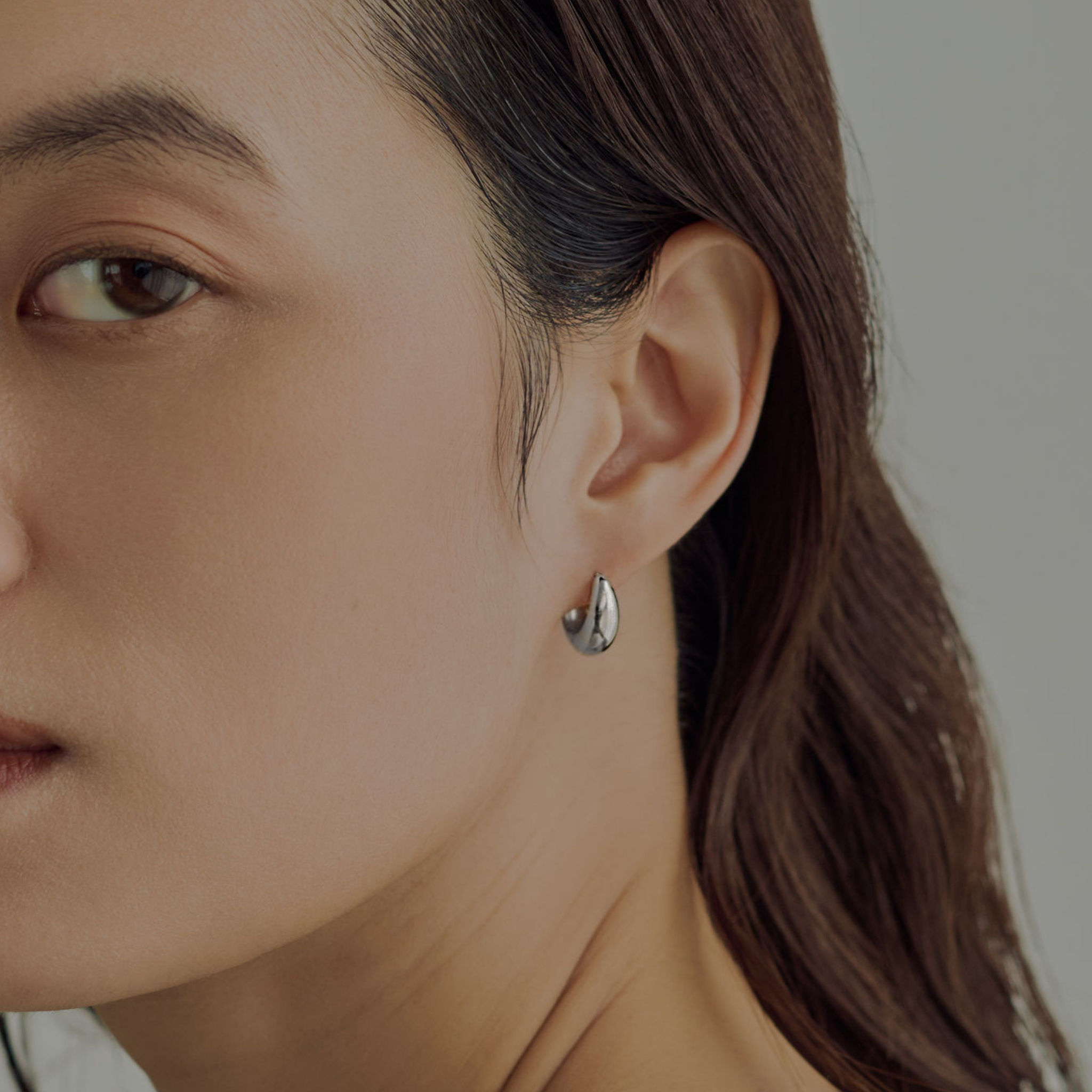 【haimish】フィットラウンドピアス silver