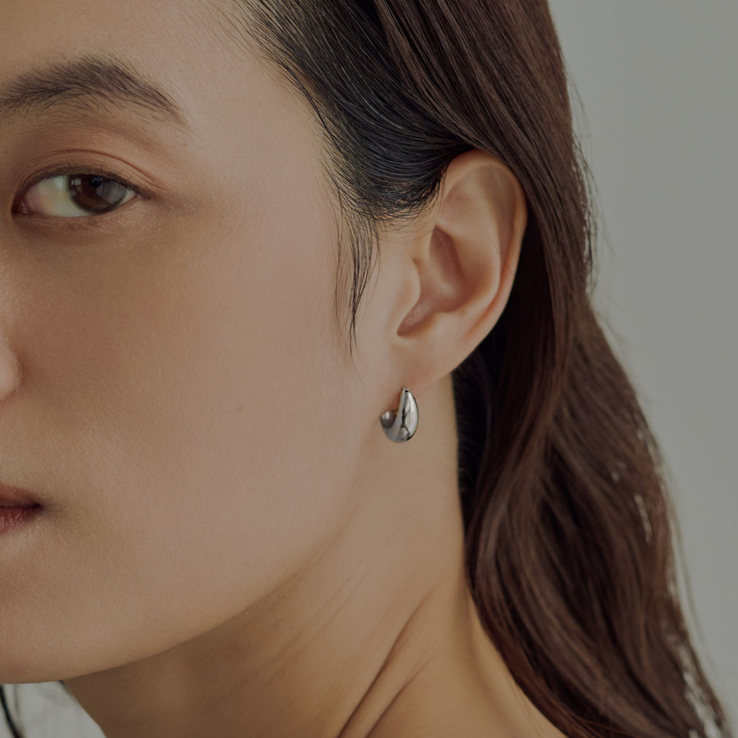 【haimish】フィットラウンドピアス silver