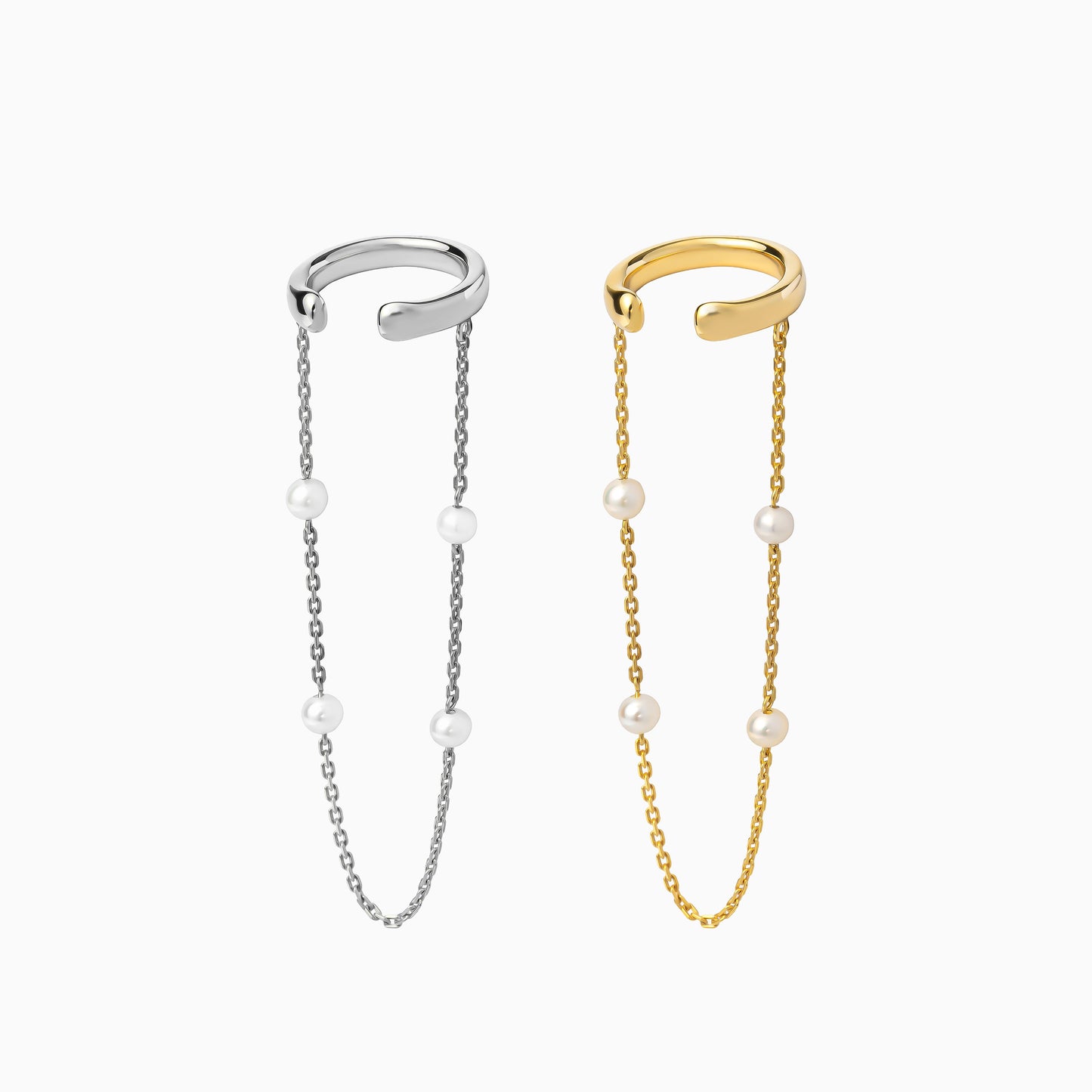 【harbor】ステーションパールイヤーカフ gold