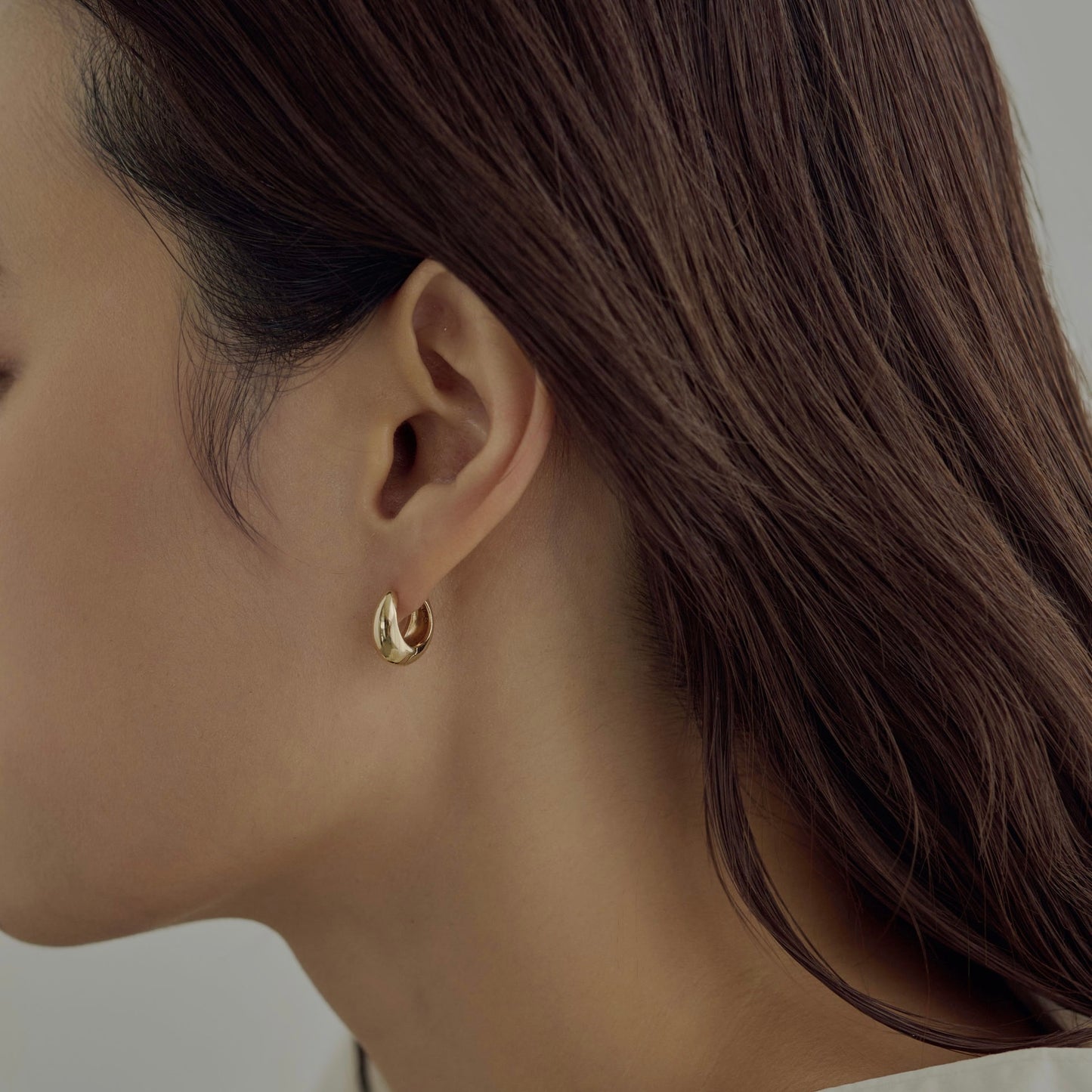 【haimish】フィットラウンドピアス gold