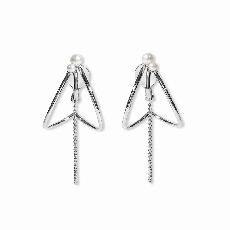 【link】クレセントチェーンイヤリング silver