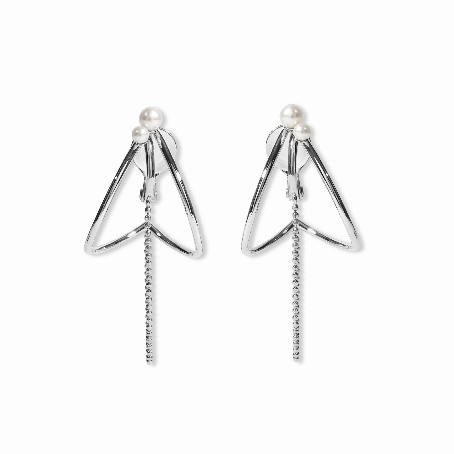 【link】クレセントチェーンイヤリング silver