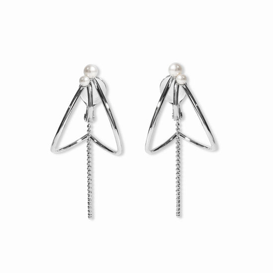 【link】クレセントチェーンイヤリング silver