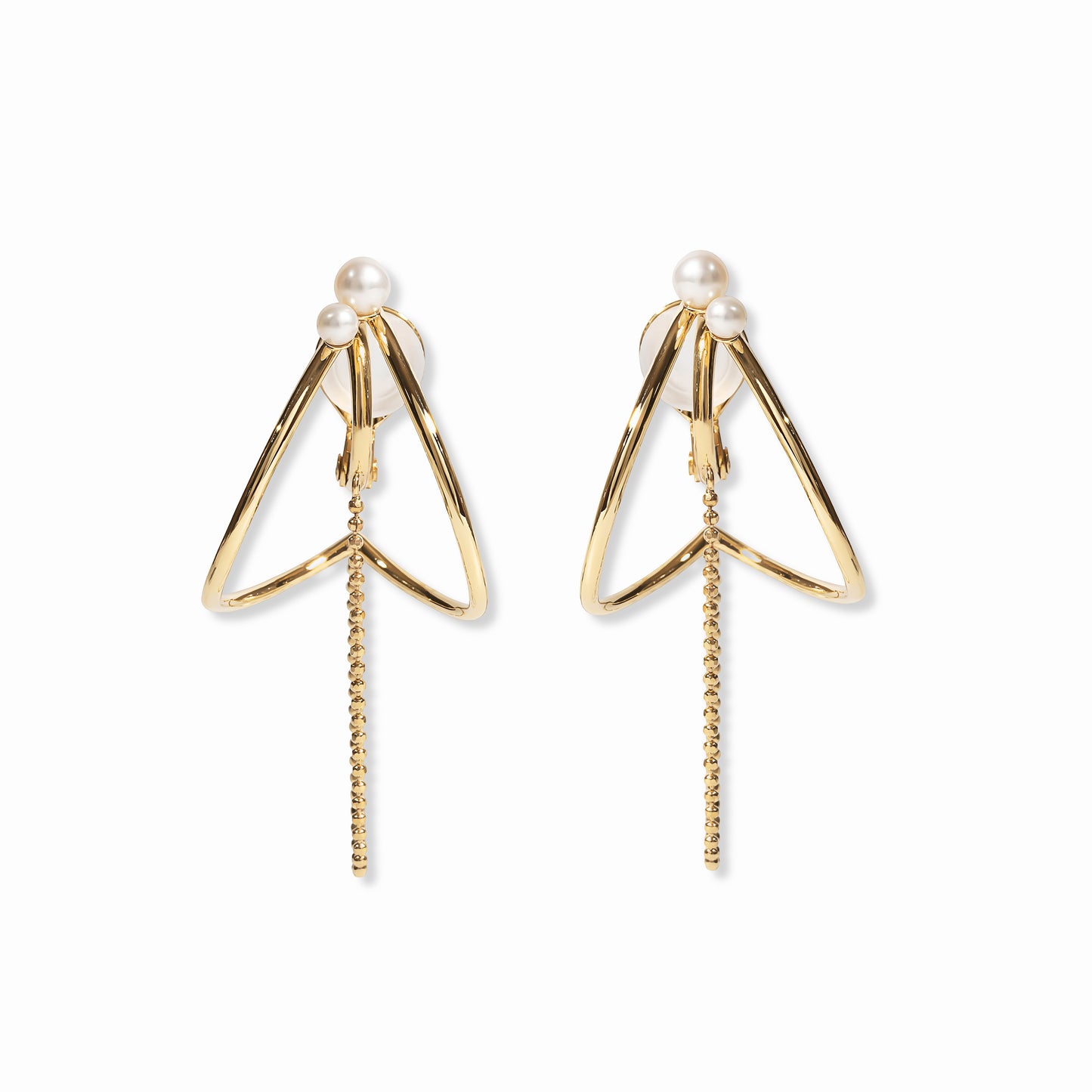 【link】クレセントチェーンイヤリング gold