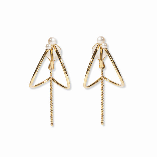 【link】クレセントチェーンイヤリング gold