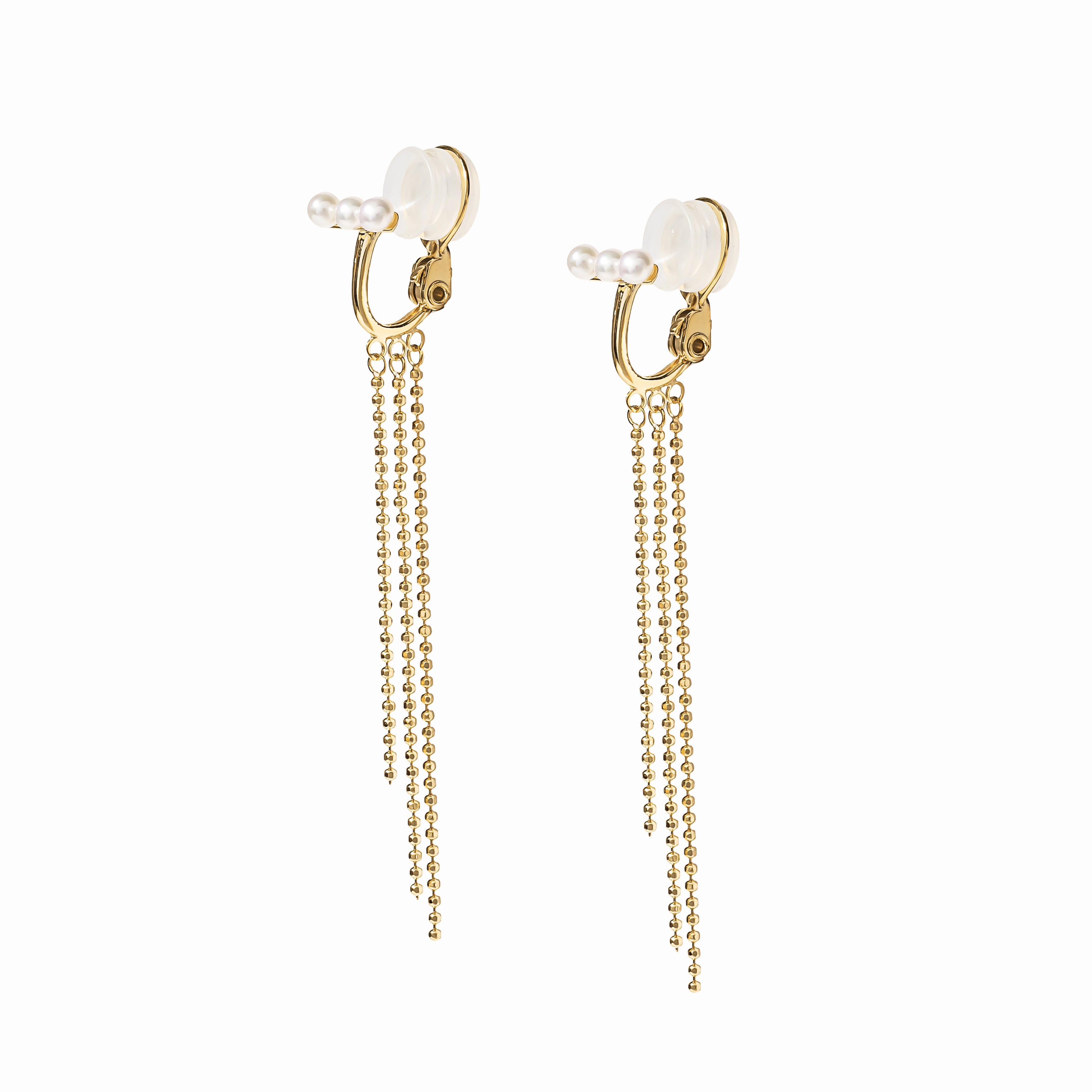 【link】シャンデリアチェーンイヤリング gold