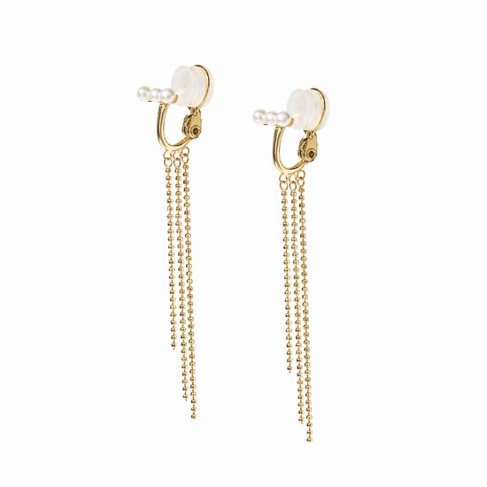 【link】シャンデリアチェーンイヤリング gold