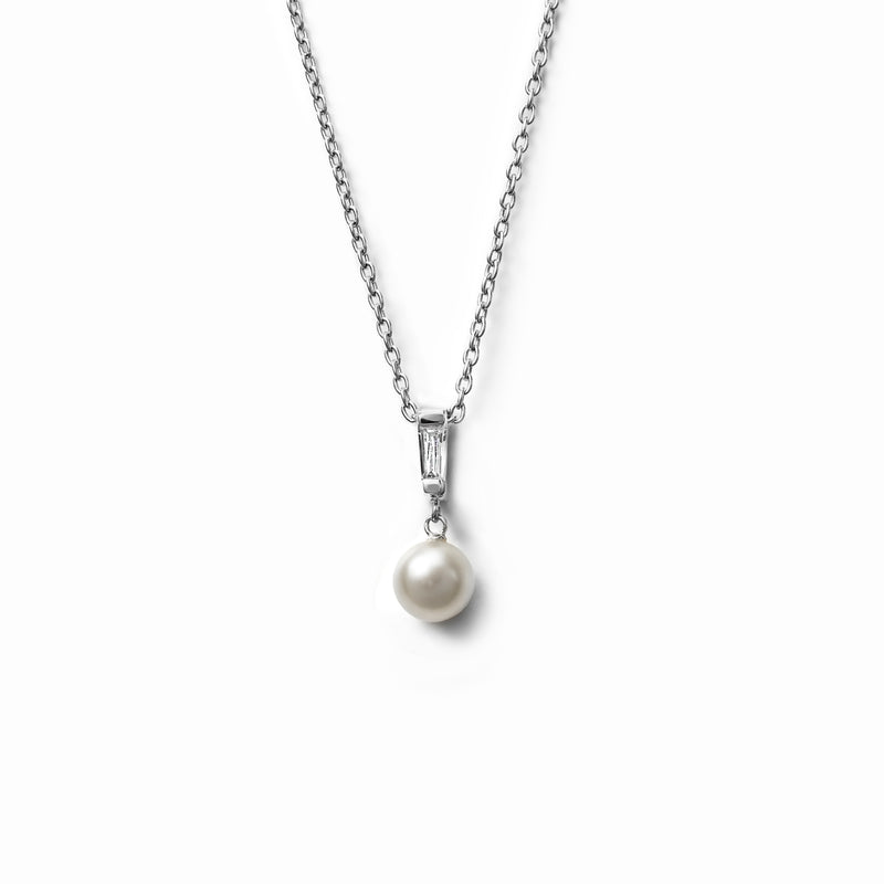 【comet】パール＆トパーズネックレス silver