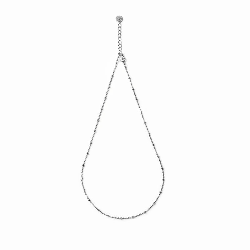 [CH collection] Station cut ball chain necklace silver