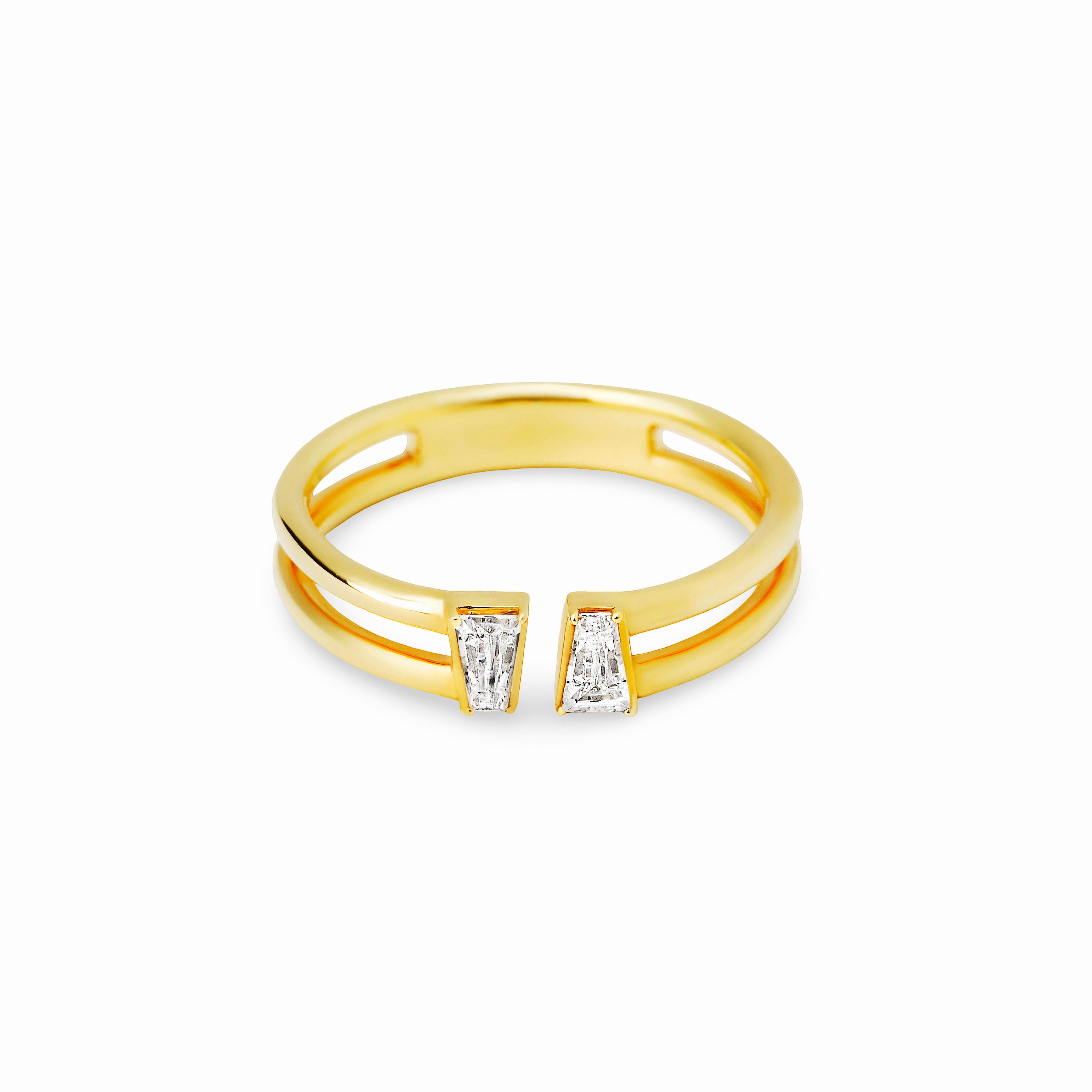 【bonbon】テーパードエイチリング gold