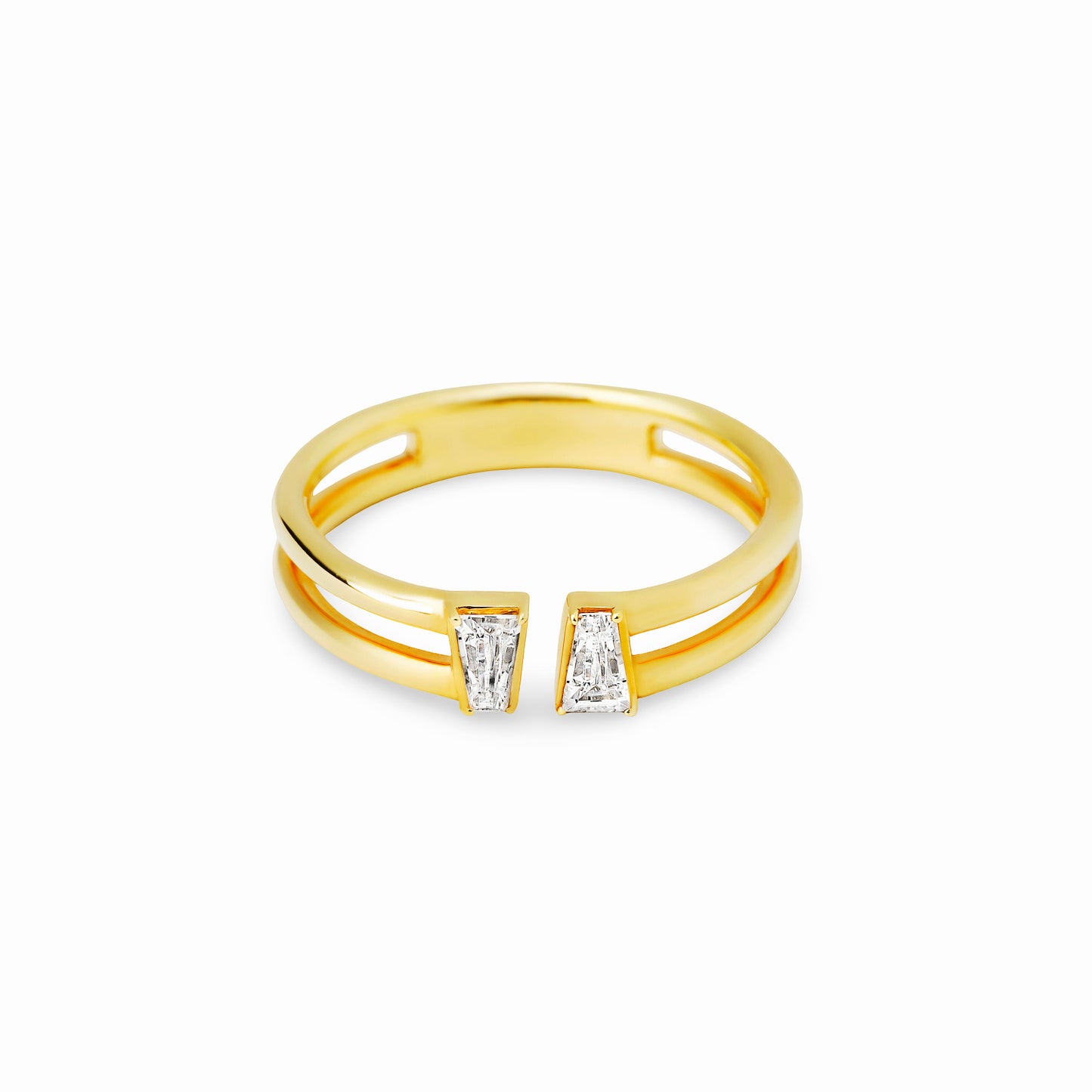 【bonbon】テーパードエイチリング gold
