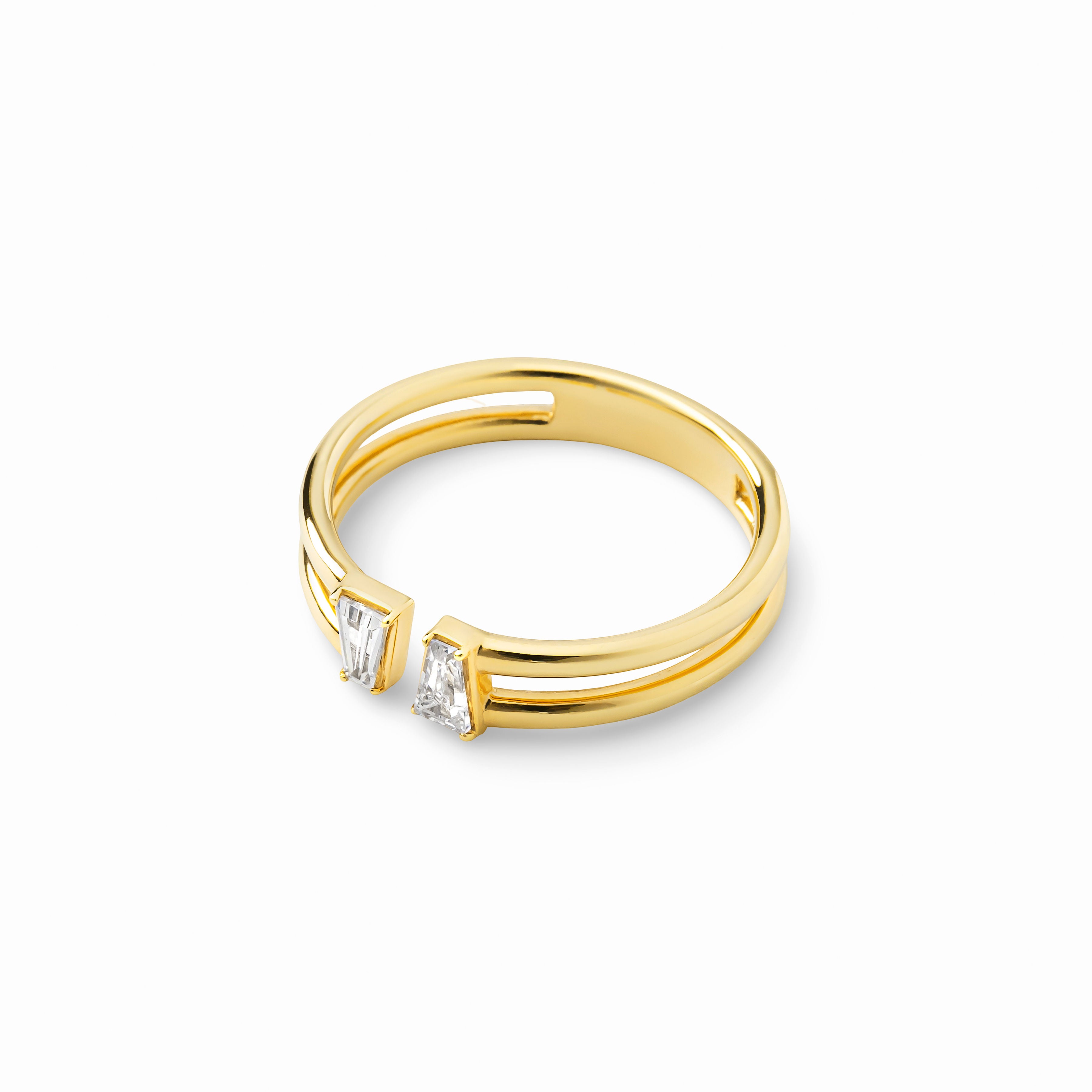 【bonbon】テーパードエイチリング gold
