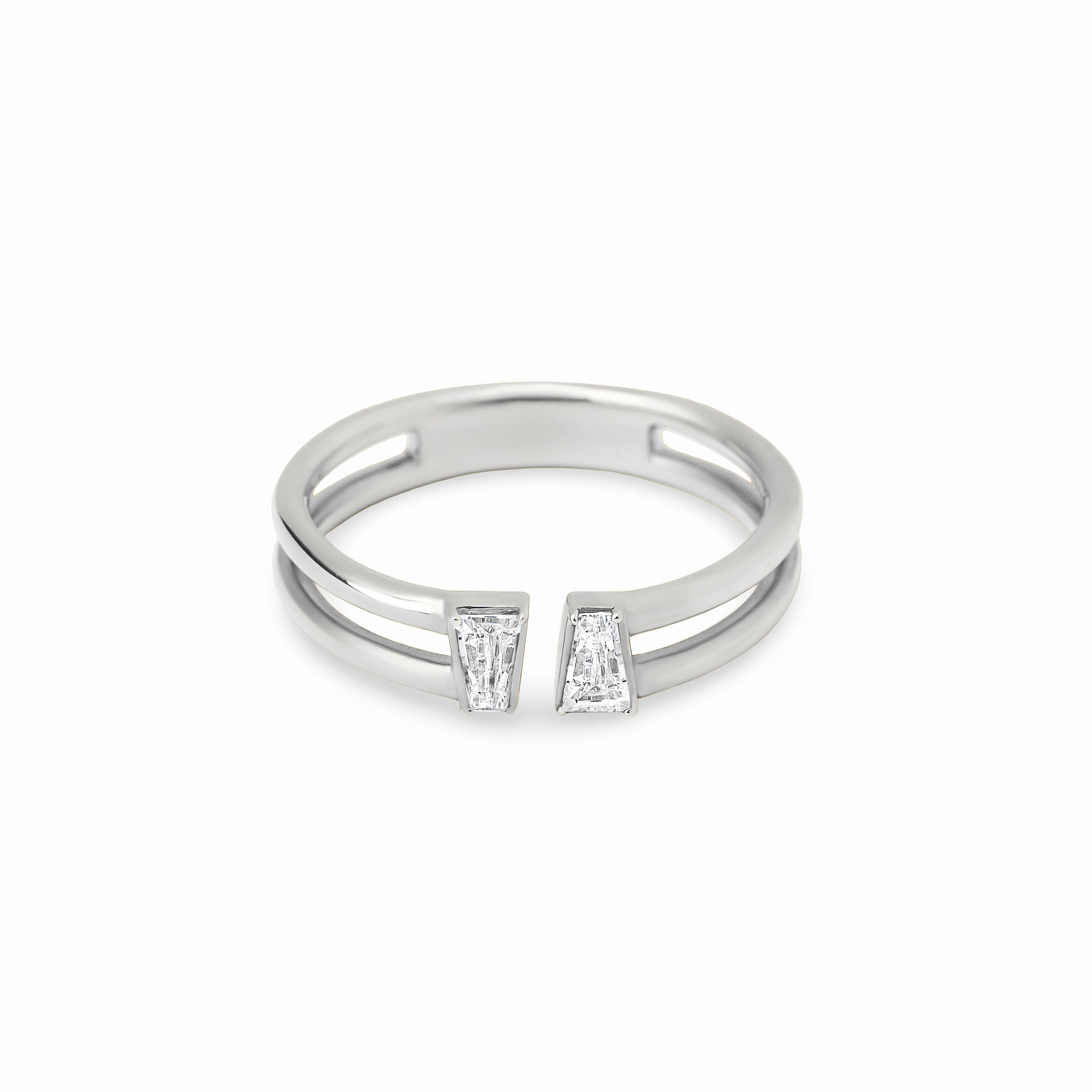 【bonbon】テーパードエイチリング silver