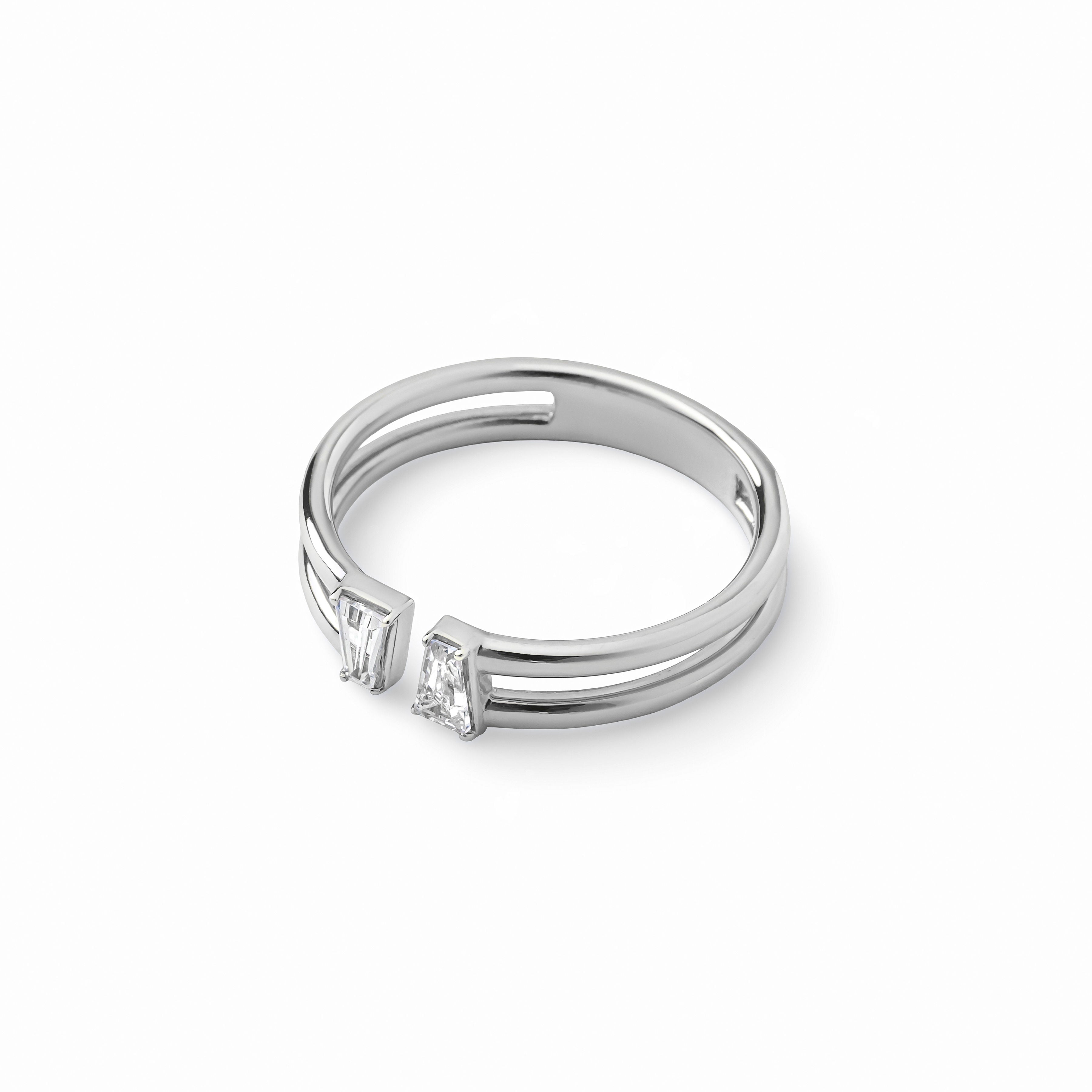 【bonbon】テーパードエイチリング silver