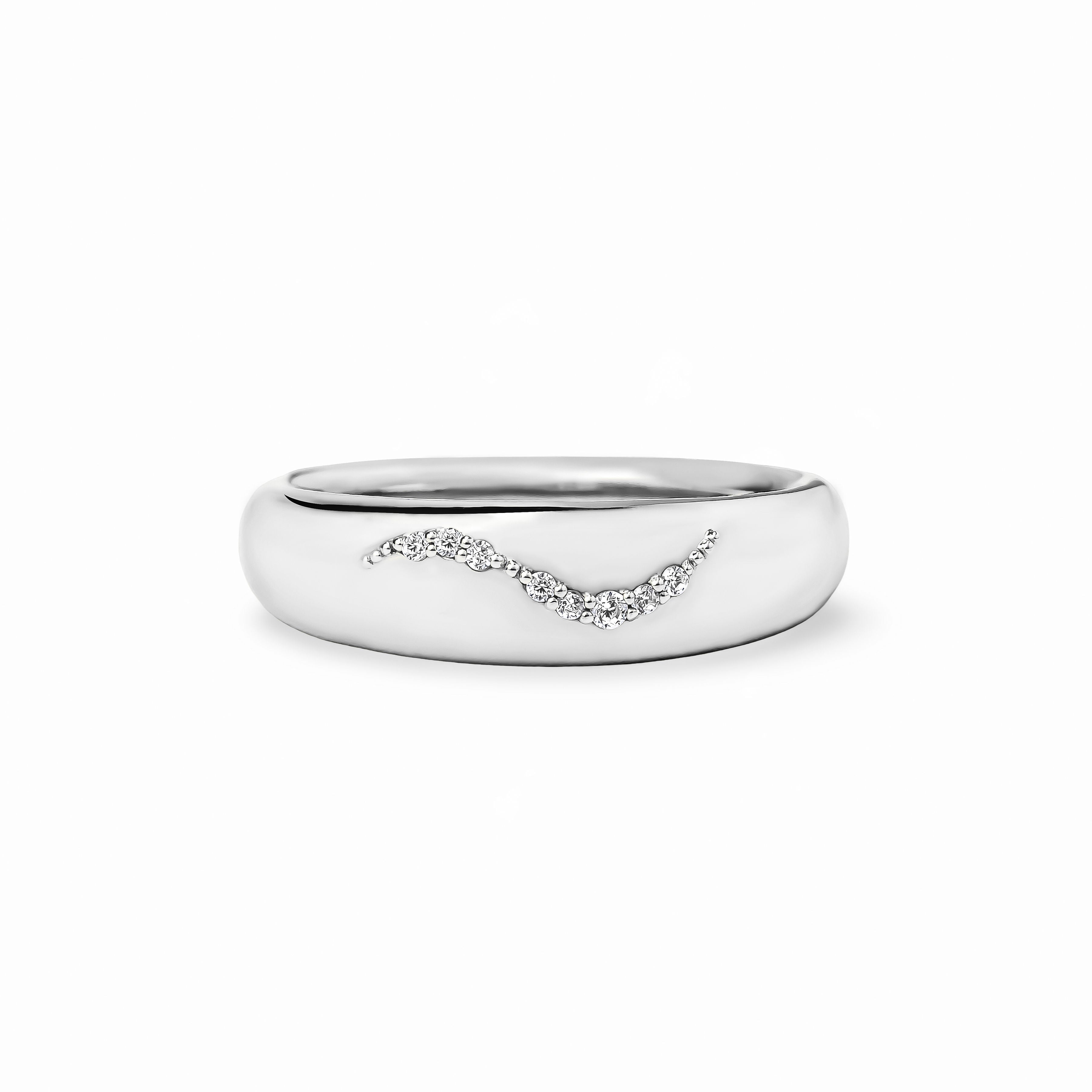 【bonbon】フローイングメレリング silver