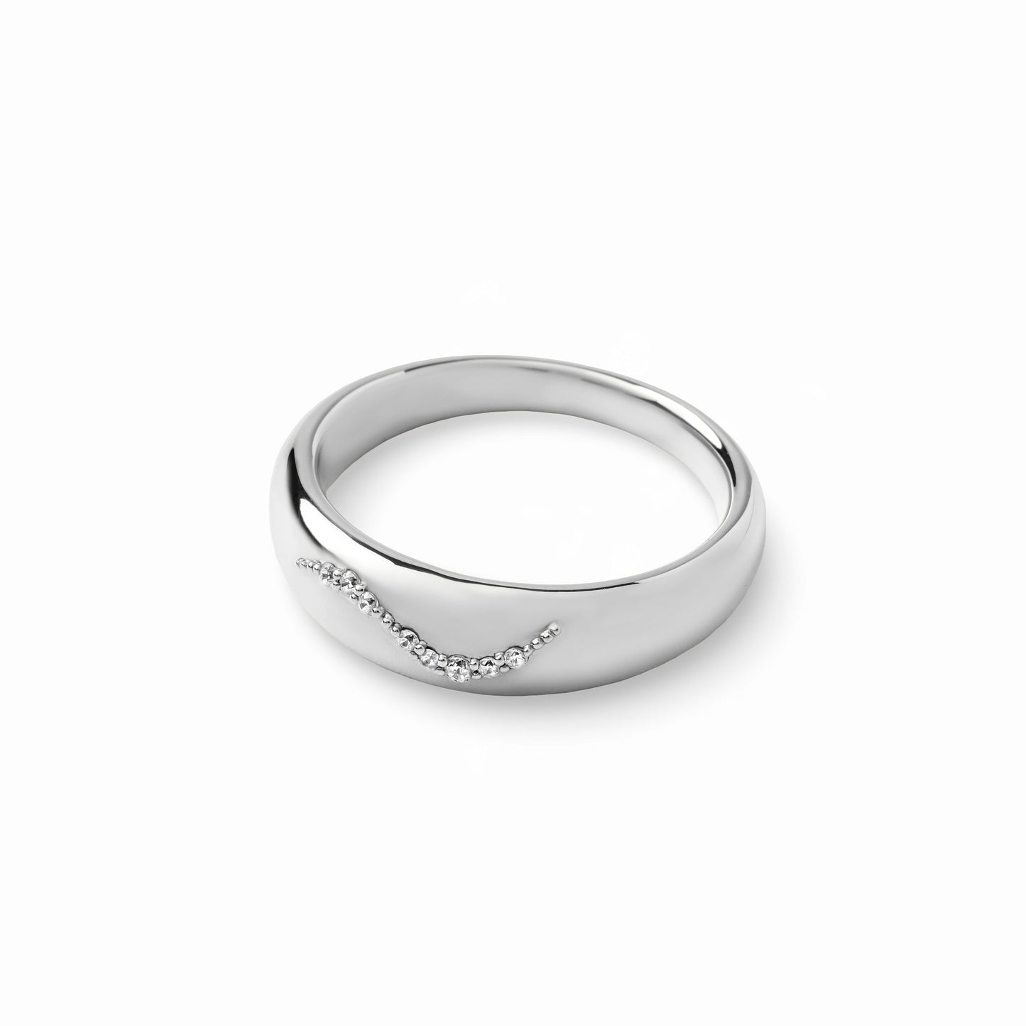 【bonbon】フローイングメレリング silver