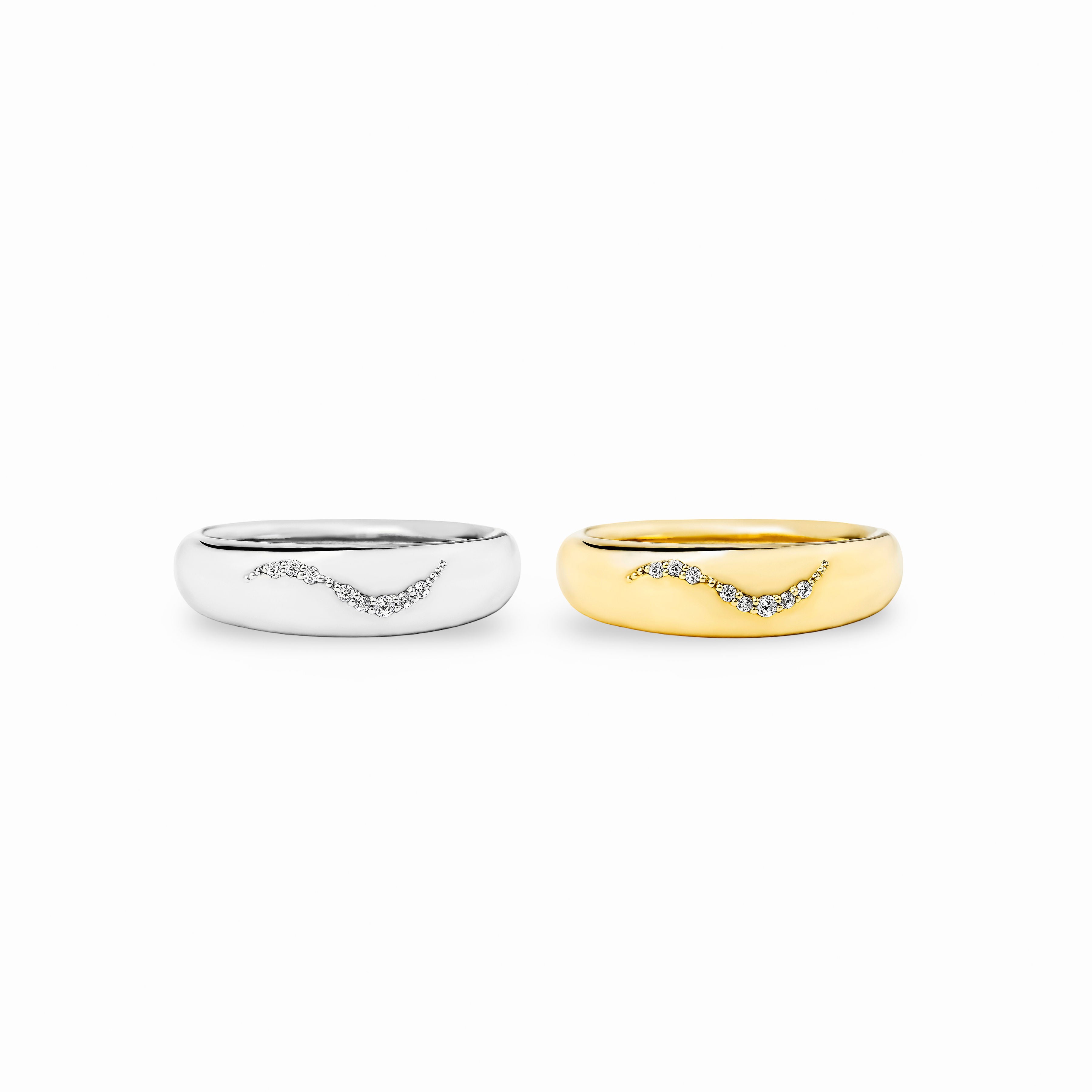 【bonbon】フローイングメレリング gold