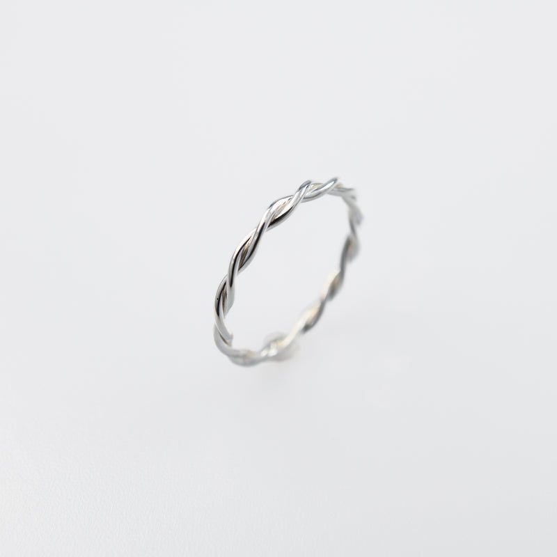 [helix] Twist ring silver