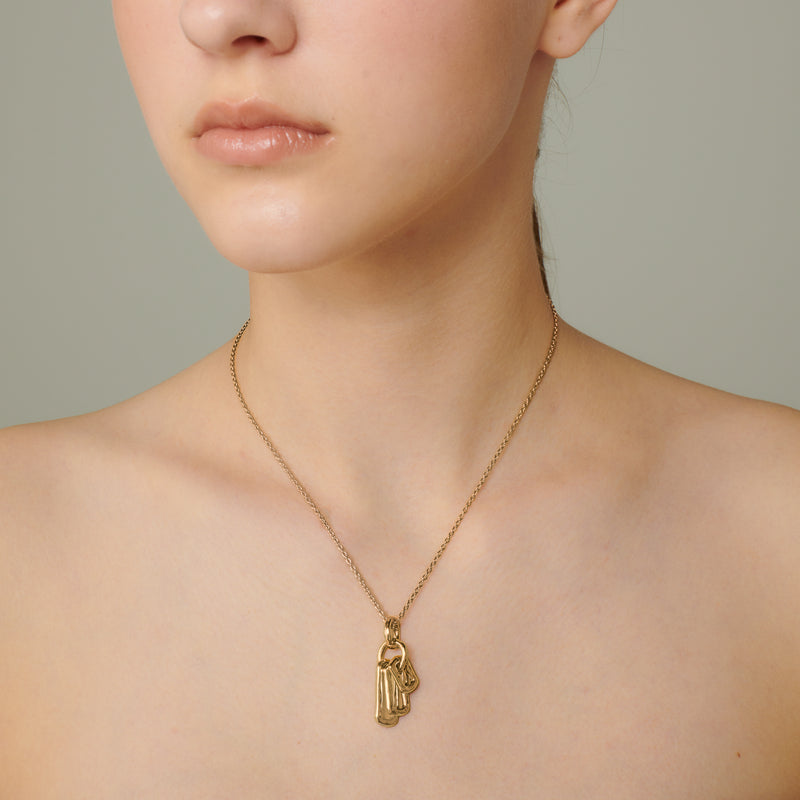 【hasard】3連クリップネックレス gold